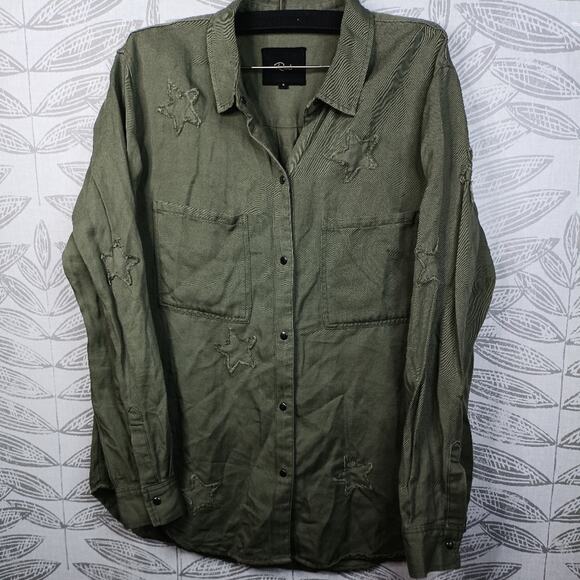 Rails Marcel Green Start Button Down Sage Normcore relaxed fit Western - Picture 6 of 10